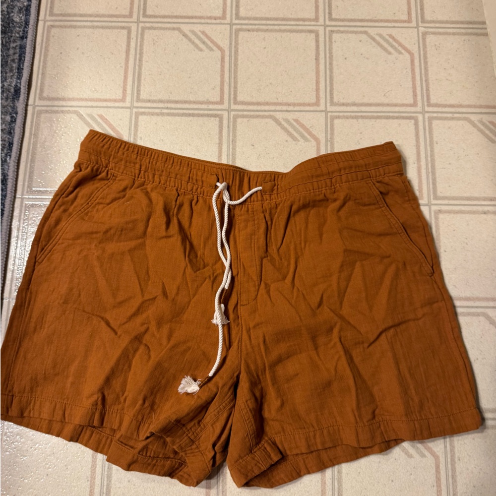Rust Orange Casual Shorts